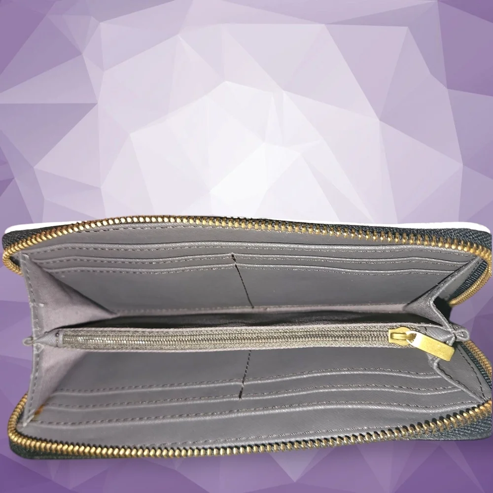 Fossil Leather Zip Around Wallet